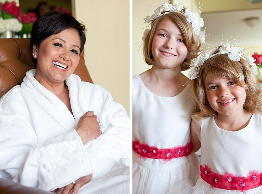 Bride and Flower Girls