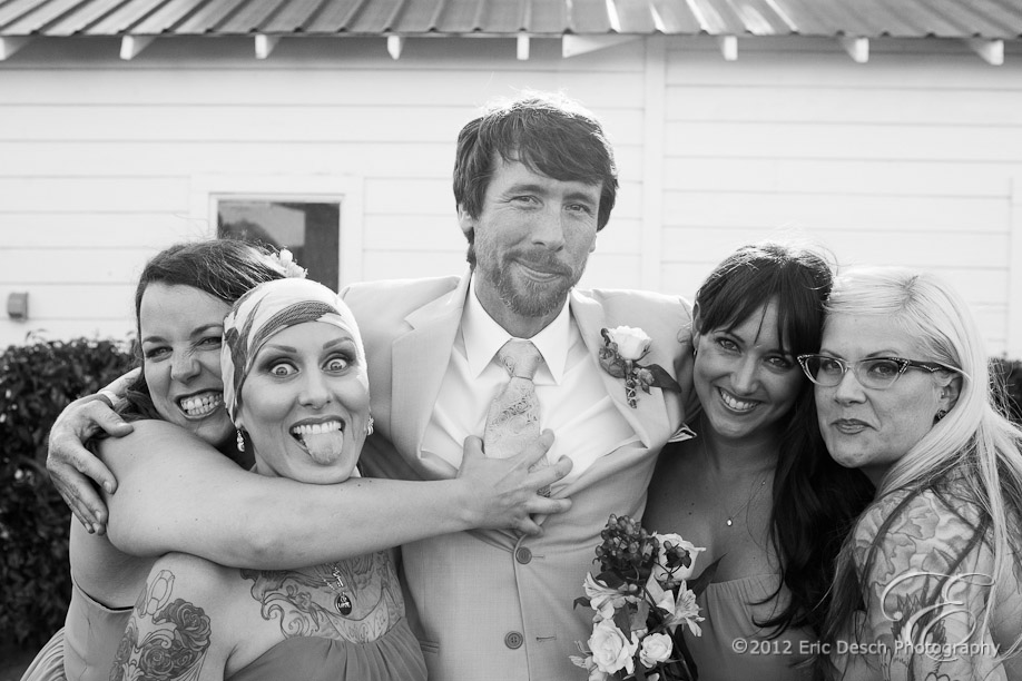 Phil With Bridesmaids