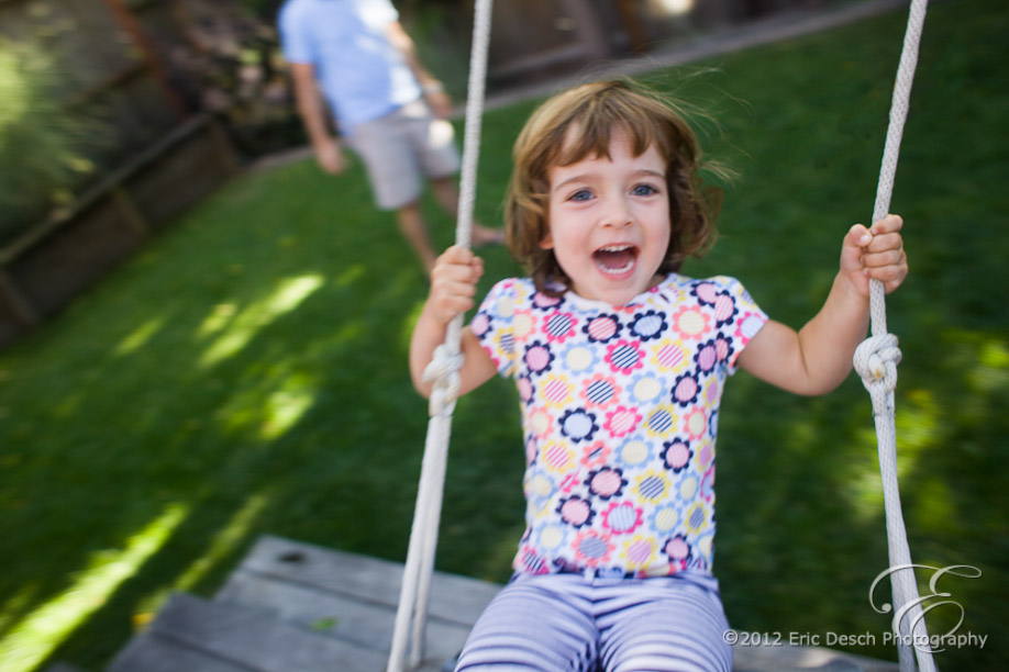 Having Fun On The Swing